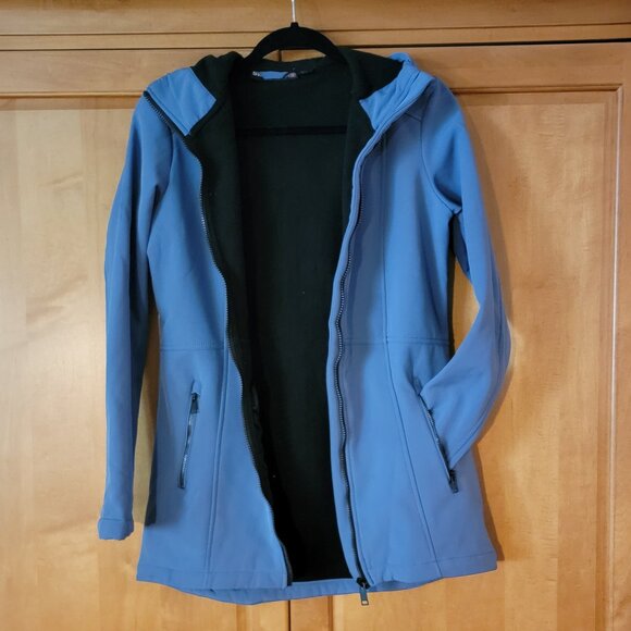 Swiss Tech Soft Shell Women's Grey Stone Full Zip Hooded Jacket - XS - Picture 5 of 9